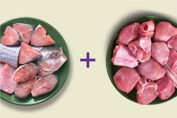 Combo: (Rohu Curry Cut With Head + Premium Goat Curry Cut )