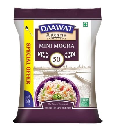 Daawat Sehat/Rozana Basmati Rice Mini Mogra, 5kg