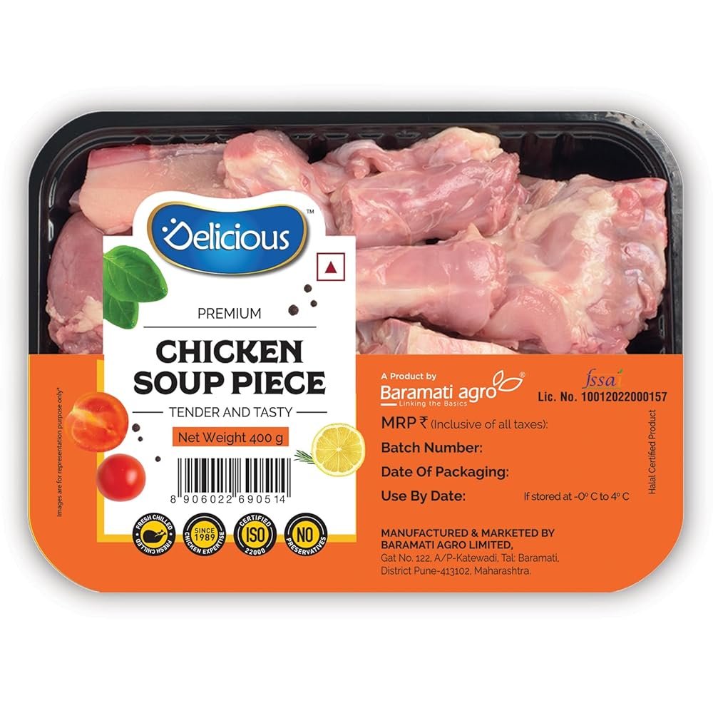 Elicious Fresh Chicken Soup Pieces, 400g(Never Frozen)