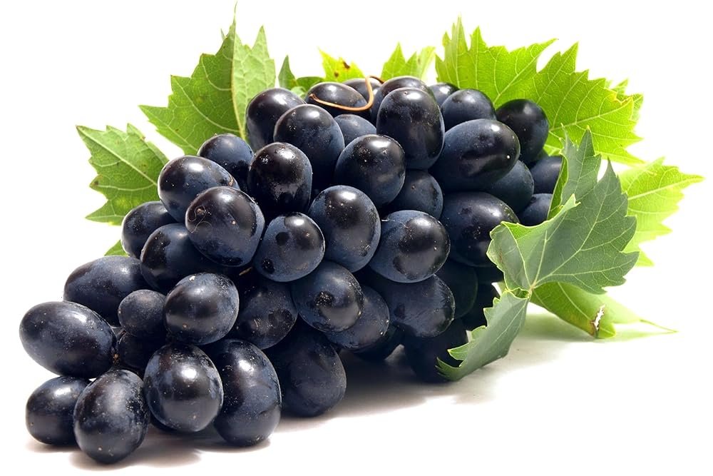 Fresh Black Grapes, 500 g
