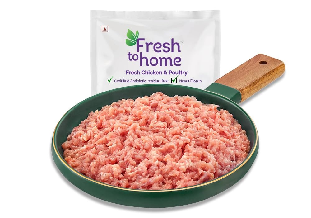 FreshToHome Fresh Chicken Mince/Kheema | 480g to 500g Pack | Antibiotic-Residue-Free | Fresh | Never Frozen
