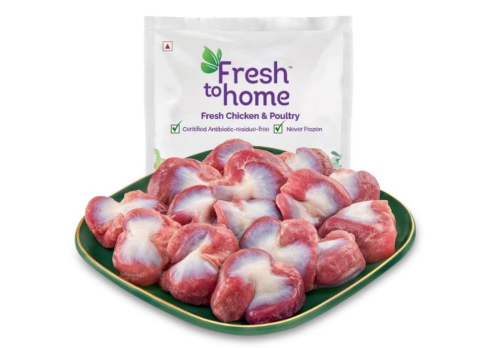 FreshToHome Premium Chicken Gizzard | 480g to 500g Pack | Antibiotic-Residue-Free | Fresh | Never Frozen