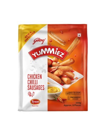 Godrej Yummiez Chicken Chilly Sausage Pouch, 250 g