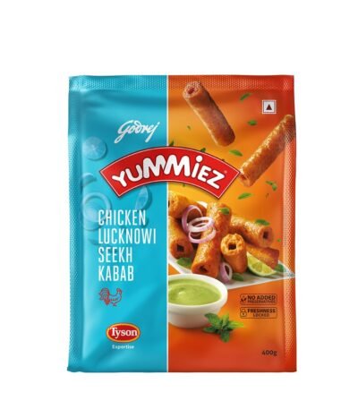 Godrej Yummiez Chicken Lucknow Seekh Kebab Pouch, 400 g
