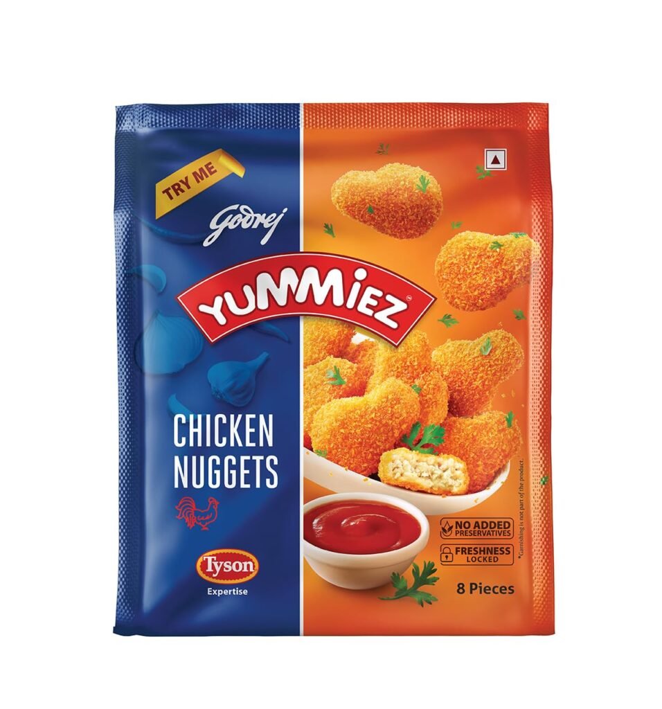 Godrej Yummiez Chicken Nuggets Pouch, 200 g