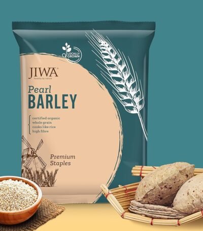 JIWA healthy by nature Organic Pearl Barley|High Fiber Jau|Cooks Like Rice|Ideal for Risottos & Soups|Premium Organic Staple|Certified Organic & Naturally Gluten Free|100%...