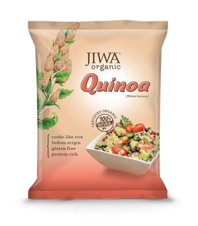 JIWA healthy by nature Organic White Quinoa | High Protein White Quinoa| Cooks Like Rice | Indian Origin | Certified Organic & Gluten Free| Superfood | 500 Gram