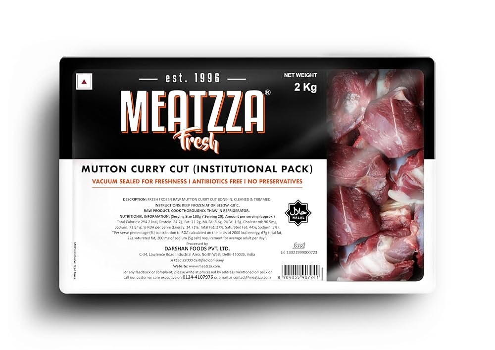 Meatzza Mutton Curry Cut 2kg