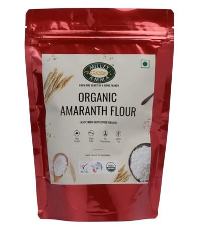Millet Amma Organic Amaranth Flour - 1kg | Rajgira Atta | 100% Vegan & Gluten Free | Power House of Fiber, Protein and Micronutrients | Helps in Proper Brain Functioning &...