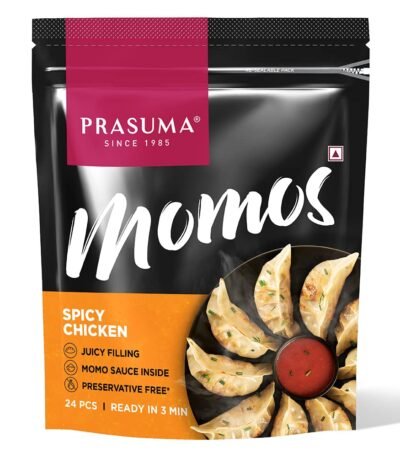 Prasuma Spicy Chicken Momos, 24 Pieces