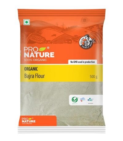 Pro Nature 100% Organic Bajra Flour, 500 Grams