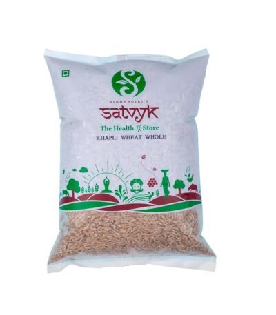 S Siddhagiri's SATVYK THE HEALTH re STORE Khapli Wheat (5kg) - Unpolished Khapli Genhu| Fiber Rich Whole Wheat Grain| Emmer Wheat Whole
