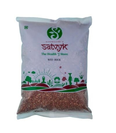 S Siddhagiri's SATVYK THE HEALTH re STORE Red Rice (1kg) - Unpolished Red Rice | Handpounded Red Rice | Iron Rich Rice | Traditionally Milled | Rich in Iron, Vitamins and...
