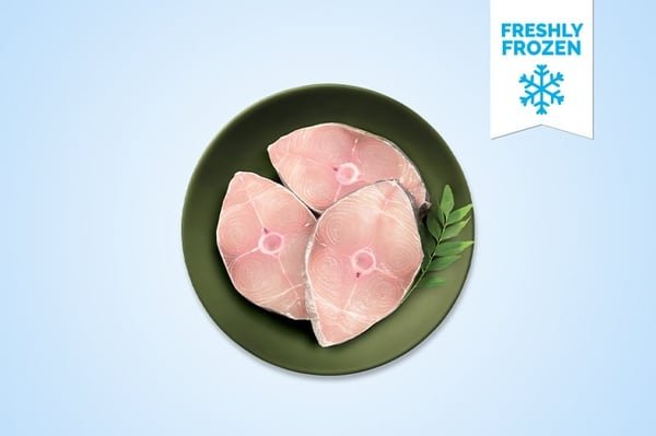 Seer Fish Steaks (Freshly Frozen, 500g Pack)