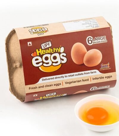 UPF Healthy Brown Eggs, 6 Pieces| Veg Fed| Non-Fertile Eggs