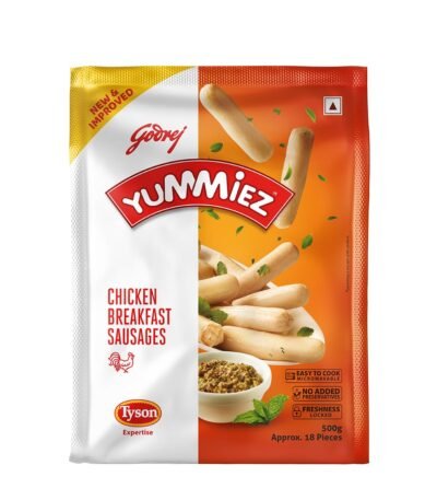 Yummiez Godrej Chicken Breakfast Sausage Pouch, 500 g