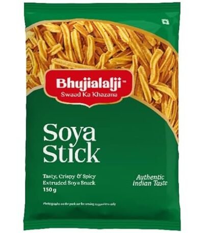 Bhujialalji Soya Sticks (pack of 1) 150g | snacks | Namkeen savoury chips | All time favourite indian snacks/Namkeen | Ready to eat | Crispy & Light snacks.