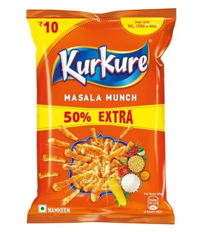 Kurkure, Masala Munch, 36g/38g (25.3g+12.7g EXTRA)