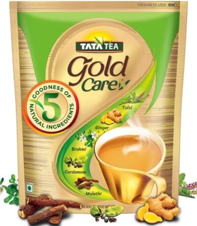 Tata Tea Gold Care 1kg, Rich in Taste, Goodness of Elaichi, Ginger, Tulsi, Brahmi & Mulethi, Black Tea, Loose Leaves